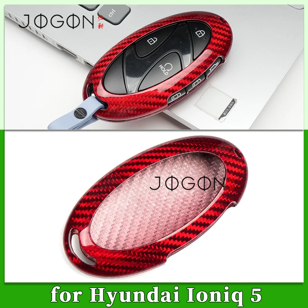 

Carbon Smart Remote key Case Fob Case Exterior Remote Smart Key Case Holder For Hyundai Kona Ioniq 5 N Elantra Grandeur 2023-25