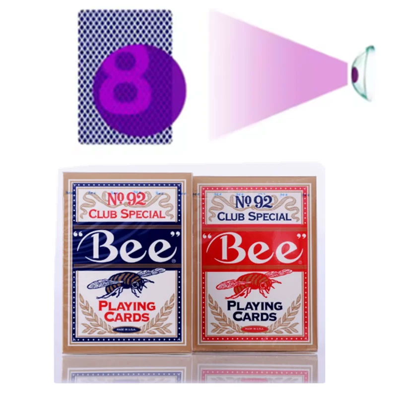 Bee No.92 Club Special Infrared Marked Paper Cards  For Infrared Sunglasses & Infrared Contact Lenses Cheating（Only Cards)
