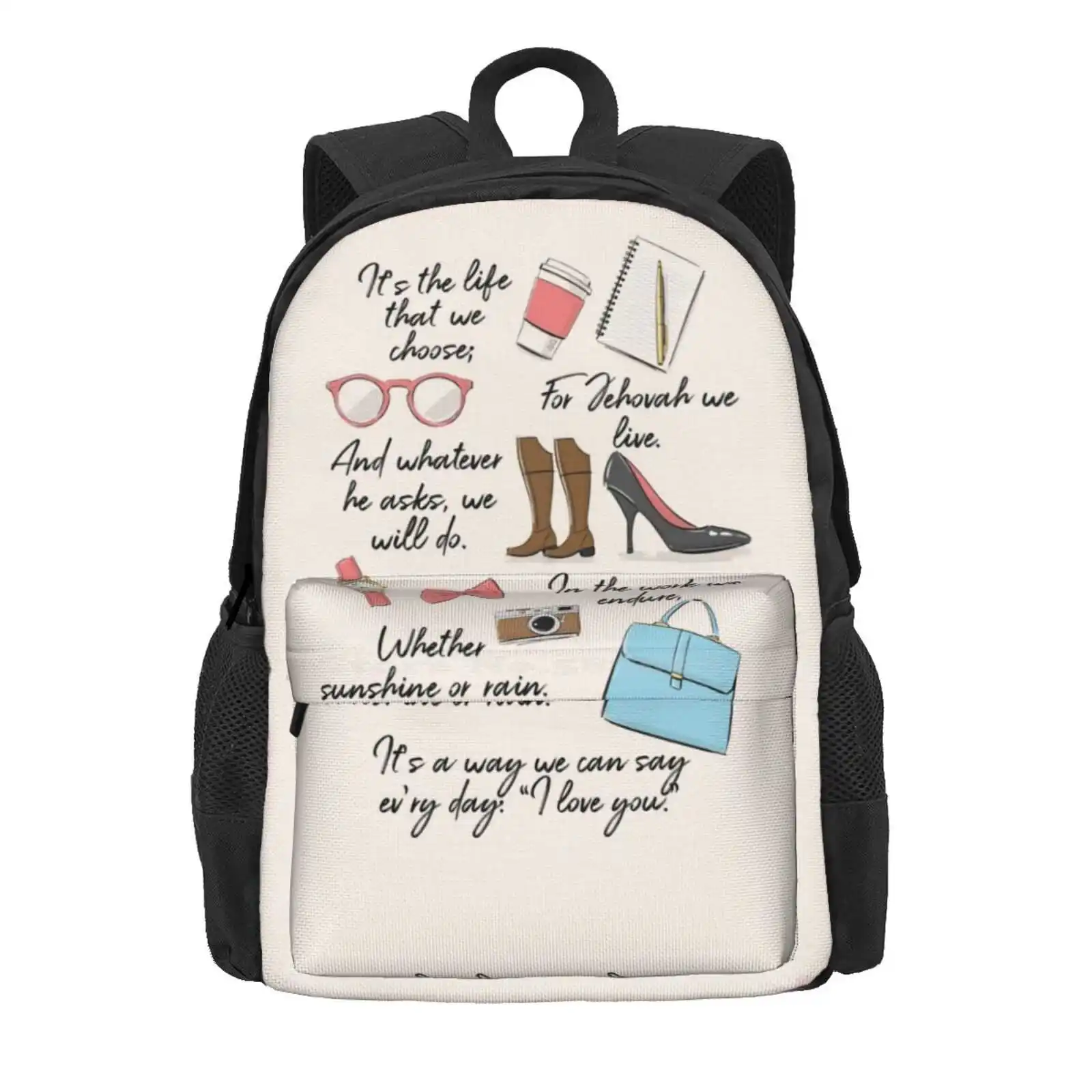 The Life Of A Pioneer (For Her) Hot Sale Schoolbag Backpack Fashion Bags Be Courageous Jw Arts And Crafts Jw Ministry Jw