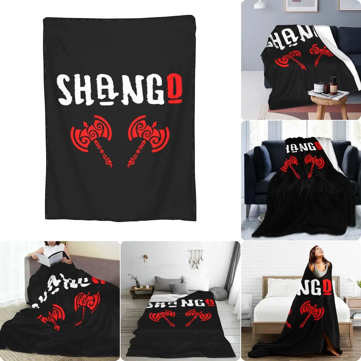 Shango Santeria Chango Yoruba Ifa Religion Xango Orisha Goddess Ultra-Soft Micro Fleece Blanket Faux Fur Throw