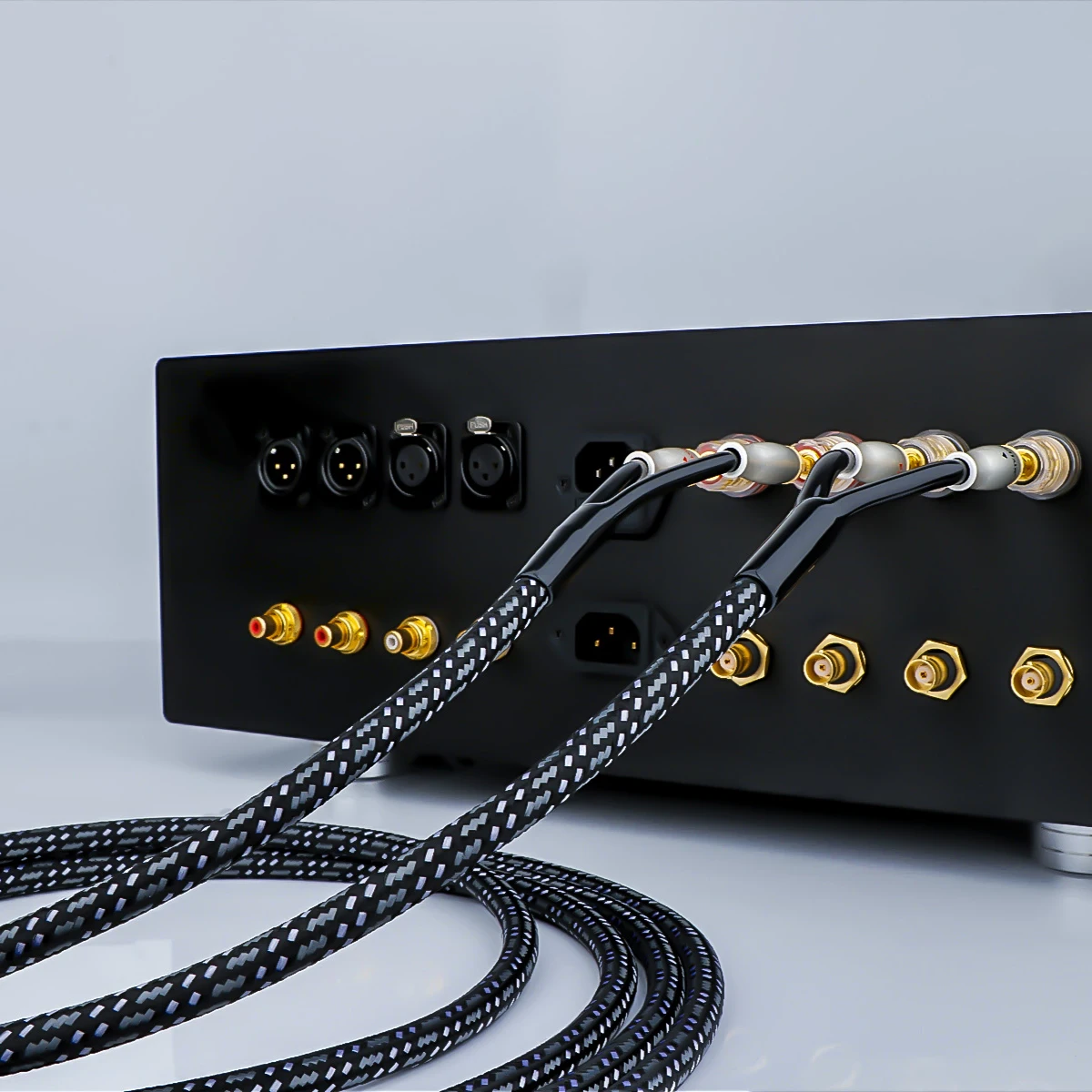 Pairhifi 14guage bfa Bananen stecker Lautsprecher kabel hifi occ versilberte Lautsprecher kabel mit Bananen steckern für HiFi-System verstärker – Detail 6