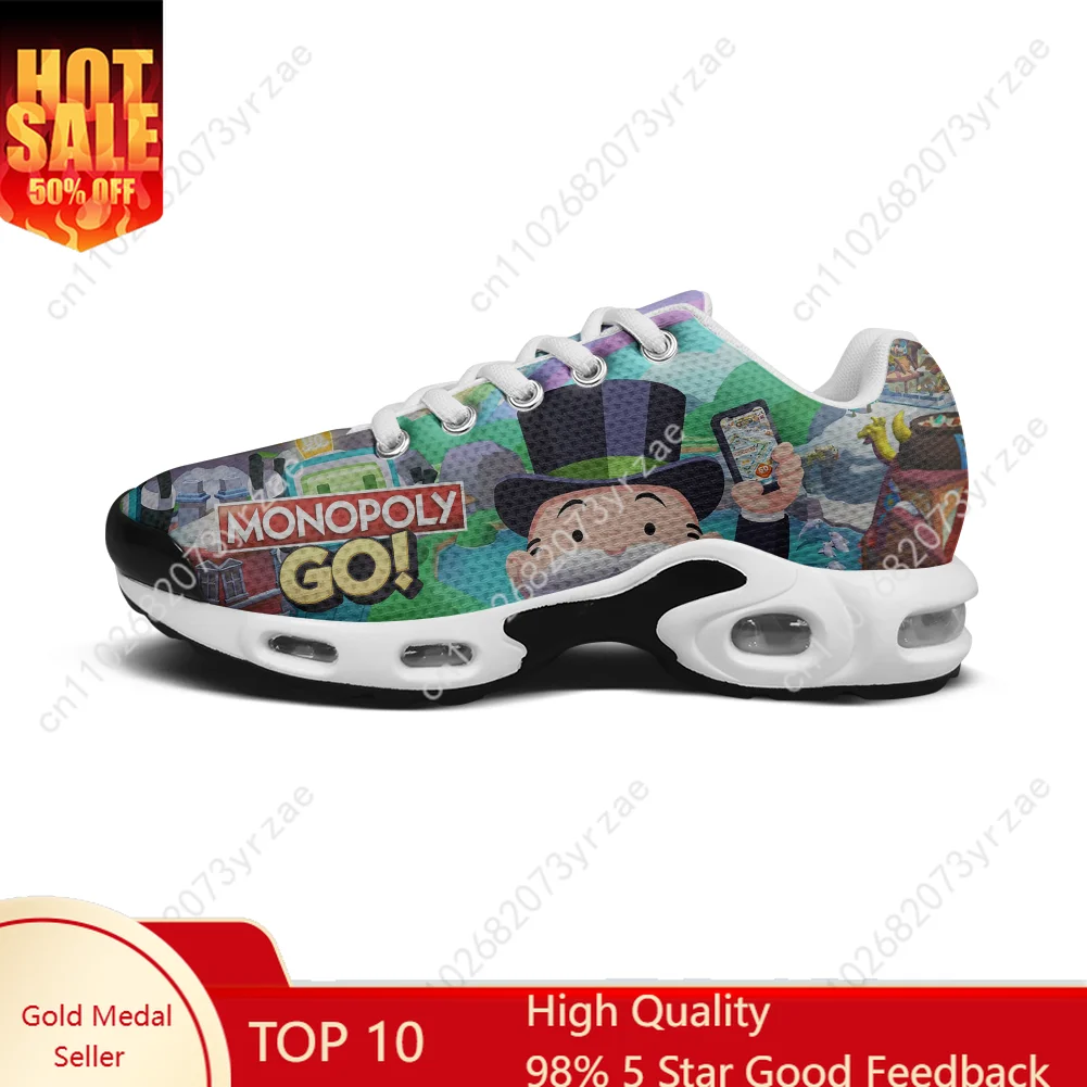 

Monopoly Go! Air Cushion Sneakers Mens Womens Hiking Running Shoes Mountain Climbing Shoes Custom Shoes