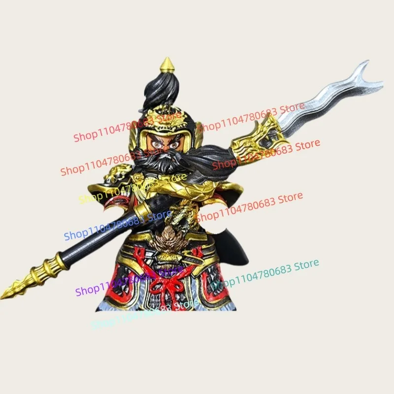 

MOC Building Blocks Assembly Mini Doll Five Tigers Warrior Zhang Fei Armor Accessories Puzzle Collection Toys Festival Gifts