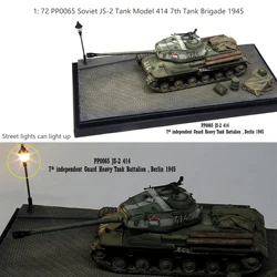 1: 72 PP0065 Soviet JS-2 Tank Model 414 7th Tank Brigade 1945  The base street light can light up  Finished product model