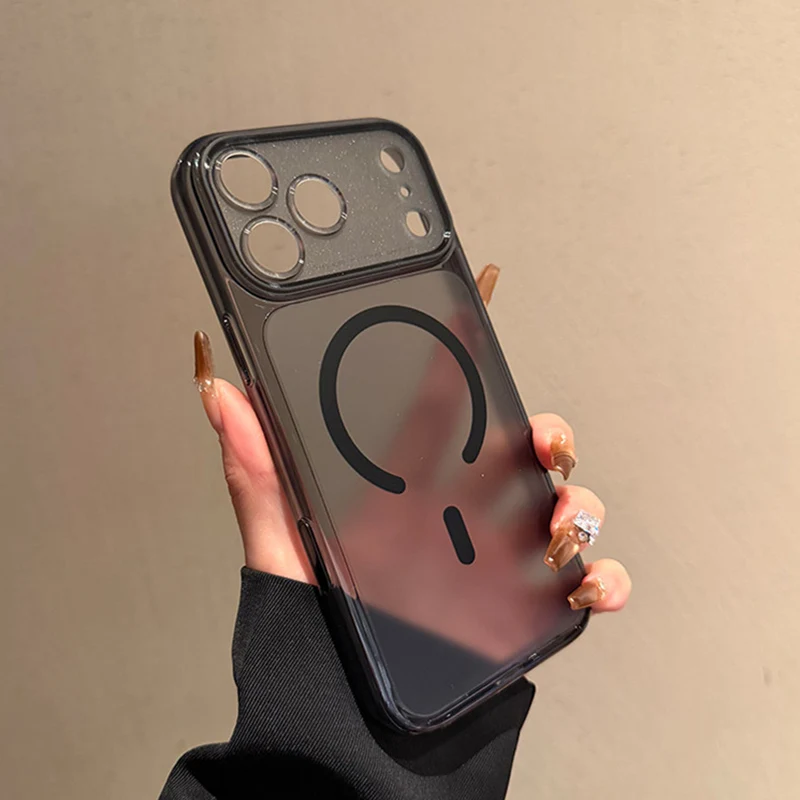 

Active Touch Camera Button for MagSafe Frosted Phone Case For iPhone 17 pro 17Pro Max Translucent Wireless Charging Matte Cover