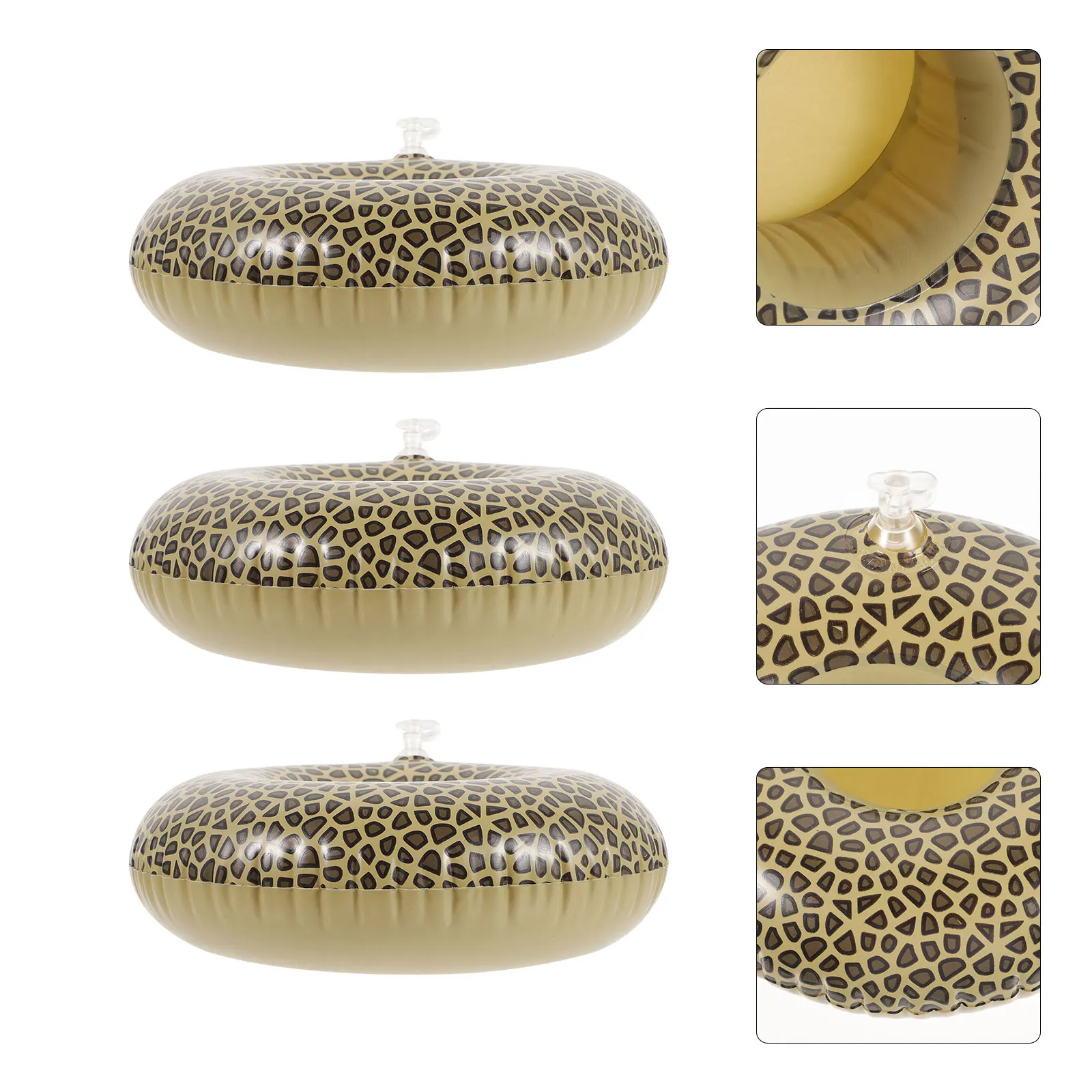 Accessoires de piscine léopard pour adultes, 3 pièces, porte-gobelet flottant de fête, flotteurs gonflables