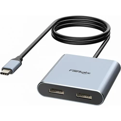 Fairikabe USB C To Dual HDMI Hub For 2 Monitors 4K 60Hz Type C Multiple Docking Station For Laptop(DP Alt Mode Required)