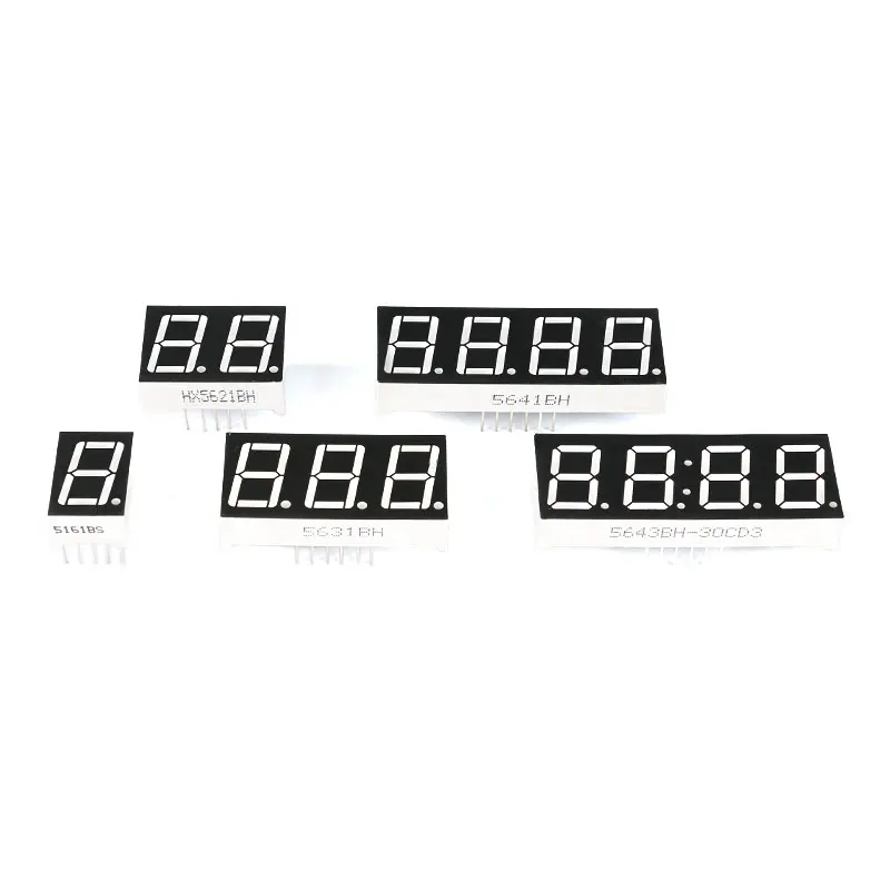2 szt./1 szt. 0,8-calowy wyświetlacz cyfrowy, 1-bitowy, 2-bitowy, 3-bitowy, 4-bitowy, 7-segmentowy, 0,8-calowy wyświetlacz LED, wspólna anoda, wspólna katoda, zegar, 0,8 cala, czerwony, DIY — zdjęcie 6