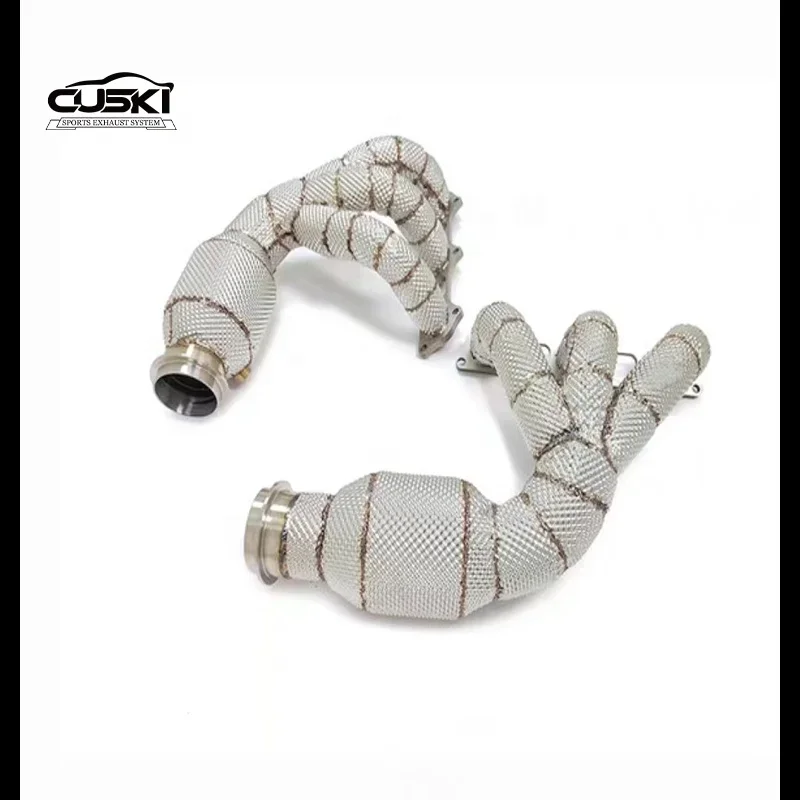 Exhaust manifold For 911 991/991.1/991.2 RS 2014-2019 StainlessSteel High quality flow catted downpipe with