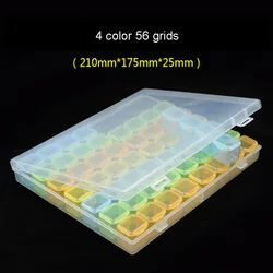 Transparent Colorful Portable Screw IC Chip Storage Box Removable Electronic Parts Screw Beads Organizer Plastic Case