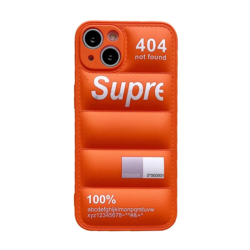 Mode Daunenjacke Puffer Hülle für iPhone 17 Pro Max 16 15 14 Plus 13 12 11 XR Original schöne Silikon i Phone Cover Etui