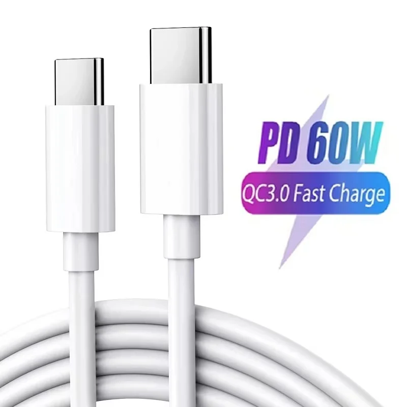 USB Type C To Type C Charging Cable 60W PD Type C Super Fast Phone Charging Charger For Macbook Xiaomi USB C to USB C Data Cable