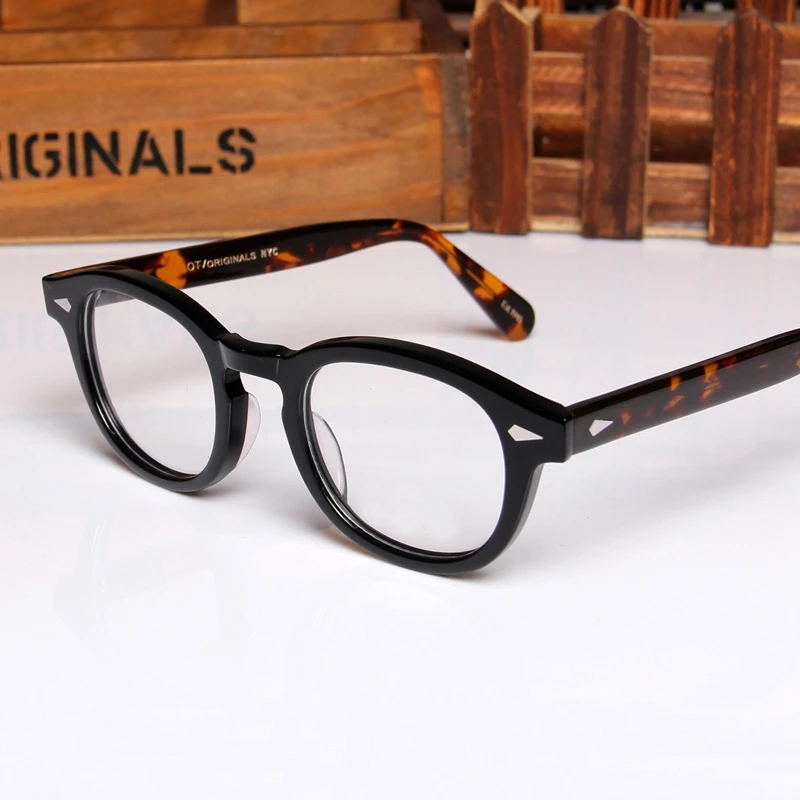 Johnny Depp Lemtosh Optical Glasses Computer Glasses Men's and Women's Luxury Brand Vintage Acetate Bicolor Stitching Glasses