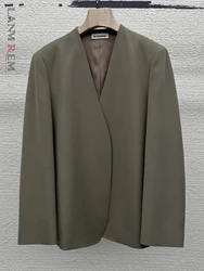 LANMREM-Manteau Blazer à Manches sulfpour Femme, Vêtement Décontracté, Irrégulier, Solide, Bureau, Nouvelle Collection Été 2024, 2DA5300