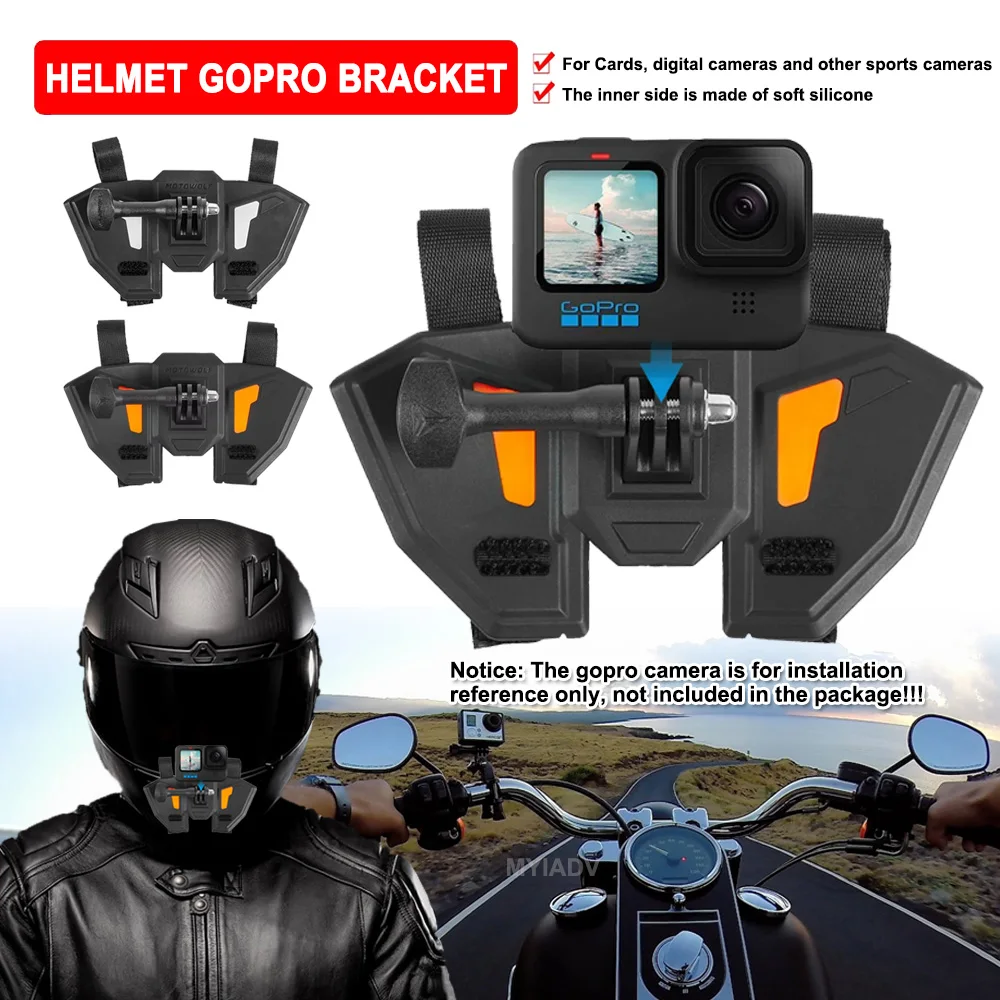 

Motorcycle Helmet GoPro Mount Bracket Face Chin Camera Mounting Holder Universal For All Motorbike Riding For BMW For Yamaha