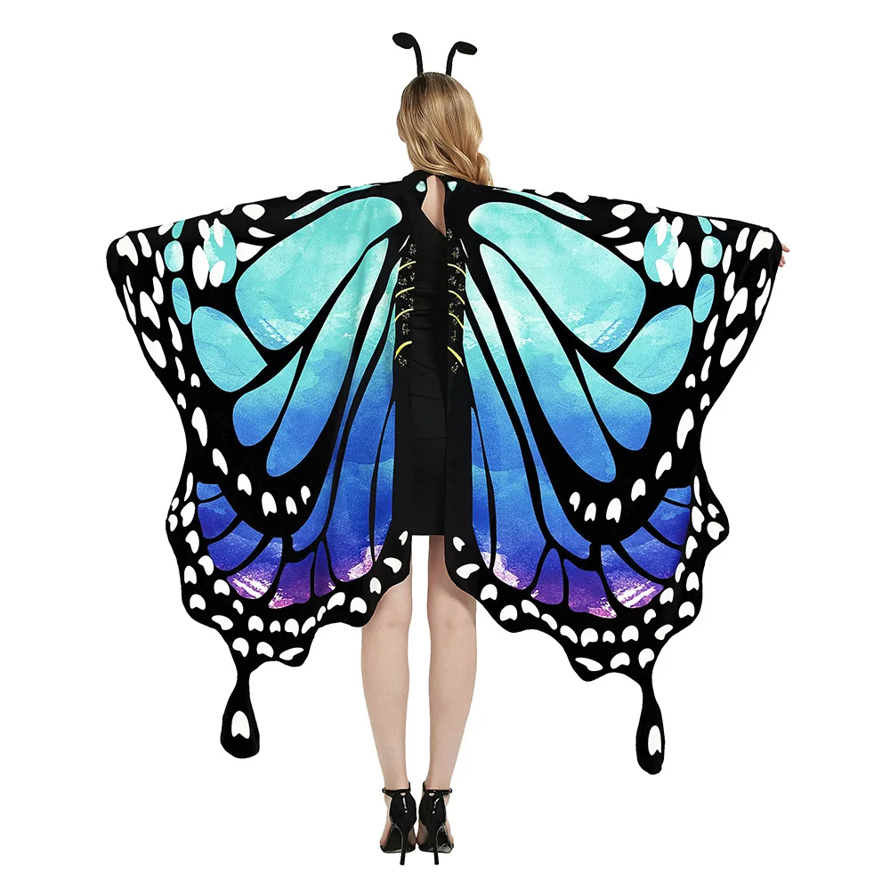 New Butterfly Cloak Butterfly Cloak Halloween Gradient Colorful Dance Decoration Butterfly Wings Female Performance Purple