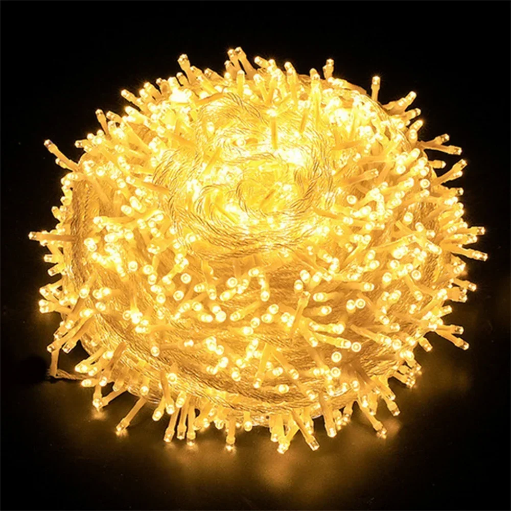 100M 200M 300M LED Christmas Fairy String Light Wedding Party Holiday Garland Light Waterproof Garden Twinkle Christmas Light