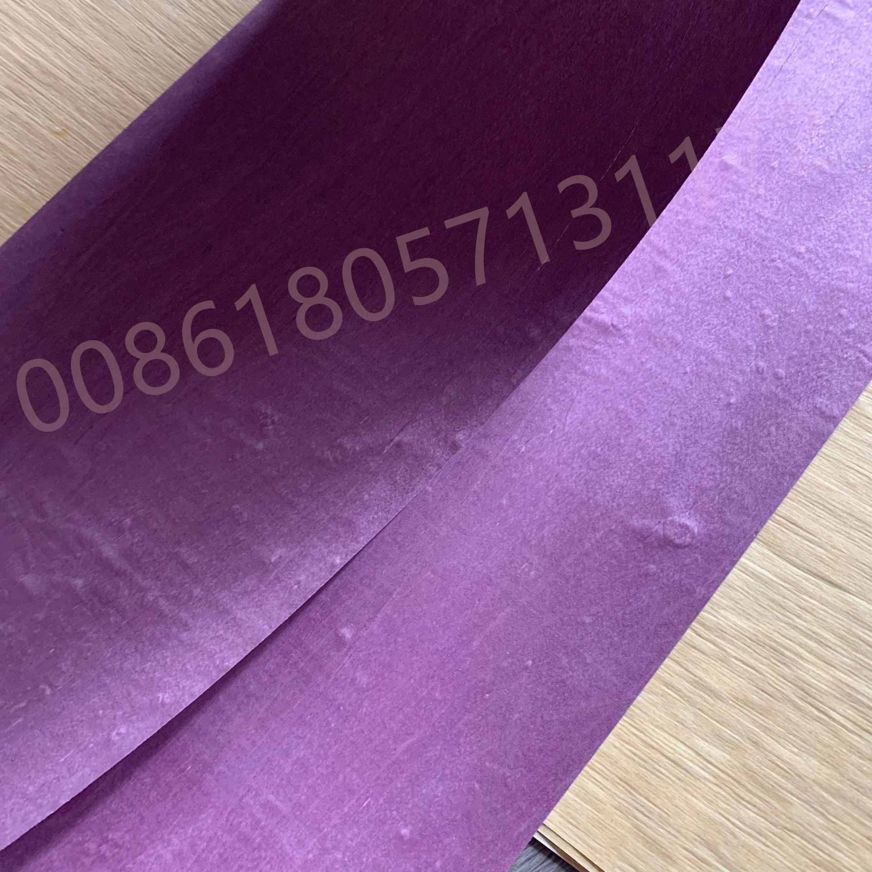 Natural Wood Veneer Stained Dyed Maple for Furniture about 0.4-0.5mm Purple