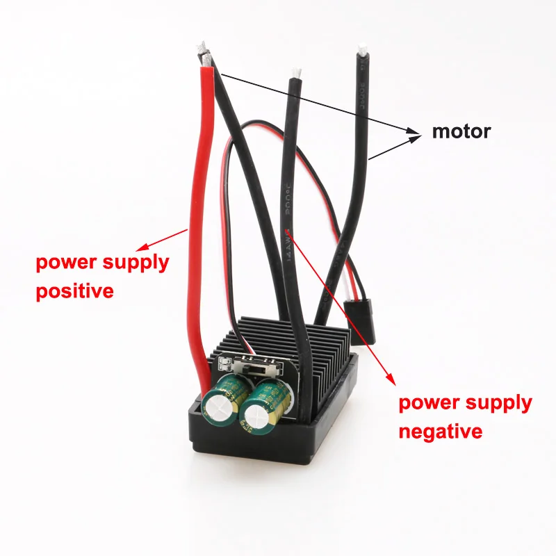 1PCS 100A 1000วัตต์ Dual Way Brushed ESC UBEC 5V 3A เบรค Speed Controller T/XT60เชื่อมต่อ LED ตัวบ่งชี้สำหรับ RC เรือลากจูง