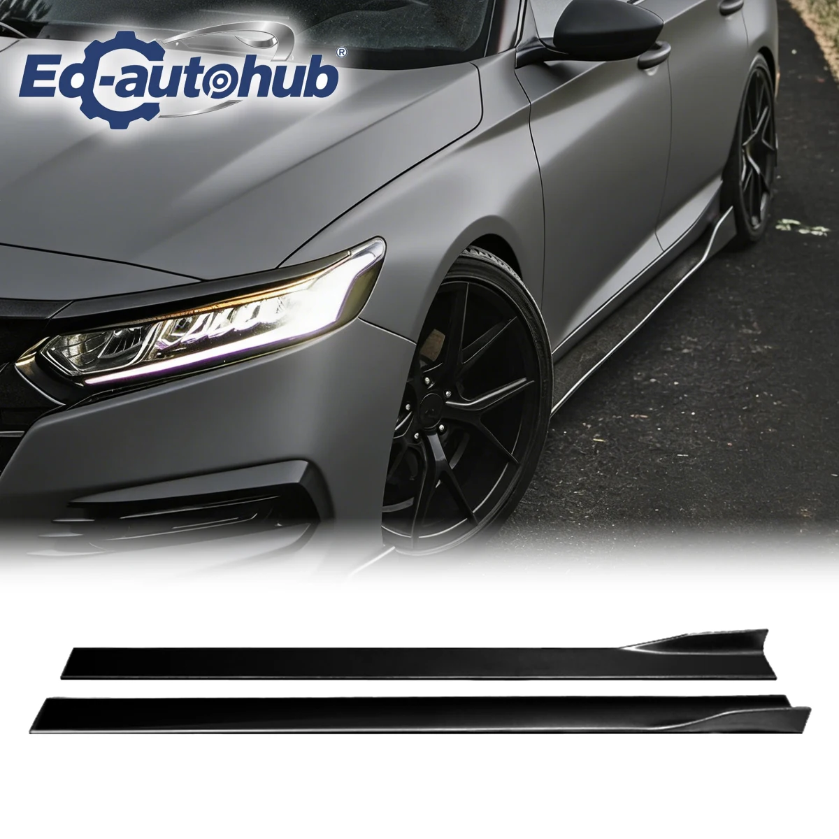 

For Honda Accord 2018-2022 Side Skirts Extension Lip Rocker Gloss Black Automobile Exterior Styling Body Kit Accessory