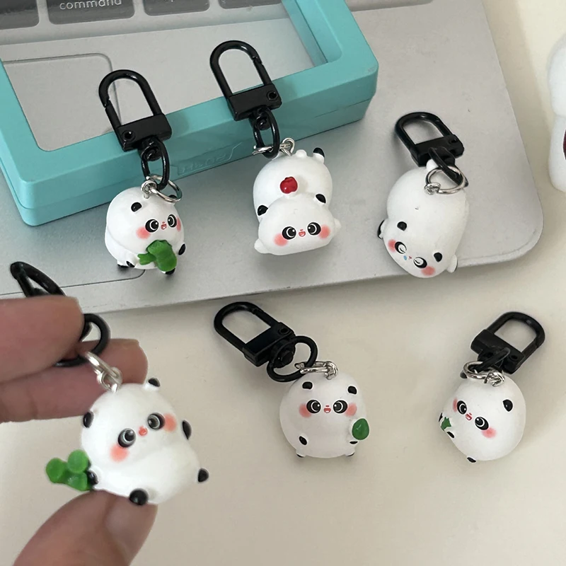 Cute Cartoon Painted Panda Keychain Panda Fashion Pendant Lovely Animal Keychain Backpack Decoration Couple Gifts