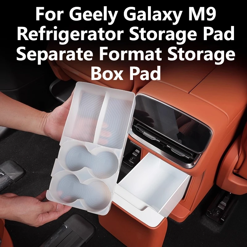 Good Quality New For Geely Galaxy M9 2025 2026 Car Refrigerator Silicone Pad Waterproof Anti-shock Cup Holder Mat Car Organizer