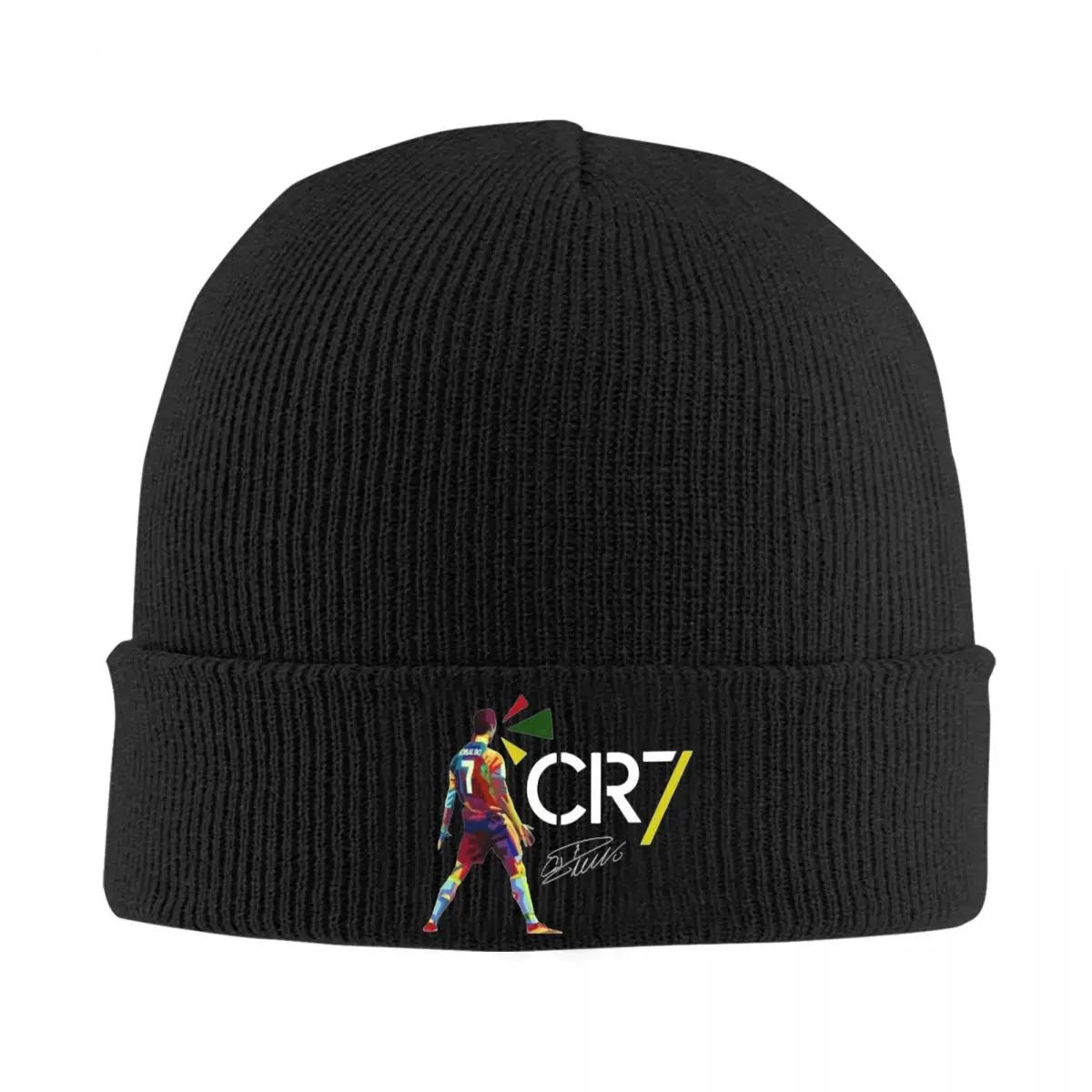 Cristianos Beanie Hats signed Ronaldoed Caps Adult Unisex Outdoor Sport Knitted Hat Autumn Winter Graphic Warm Soft Beanie Hat