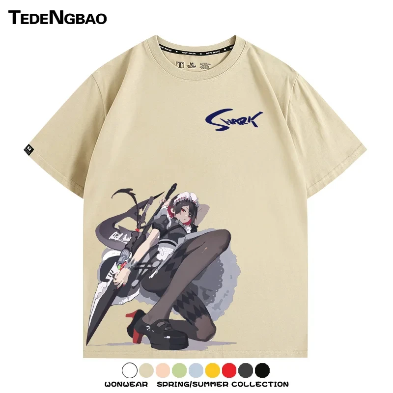 New Anime Zenless Zone Zero Game Ellen Joe Street Wear Summer T-shirt Unisex Cosplay Neutral Short sleeve T-shirt