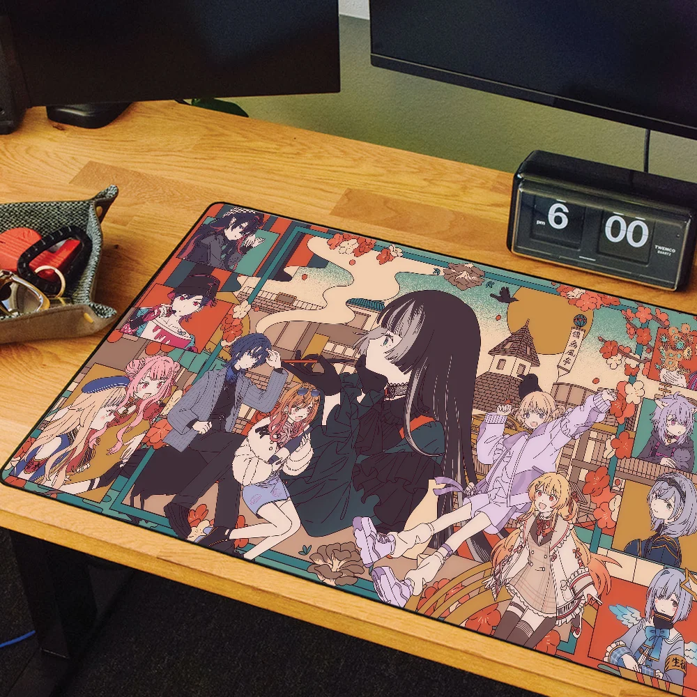 J Kufuutei Raden لوحة ماوس أنيمي كبيرة حصيرة مكتبية لوحة المفاتيح مريح مكتب المطاط الكمبيوتر عدم الانزلاق المضادة للفرش المنزل مخصص