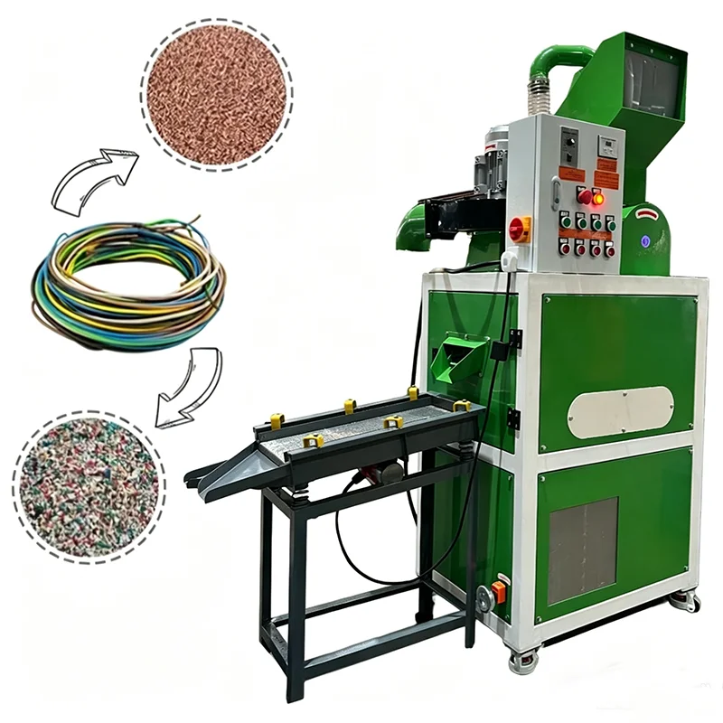 CE Marked Copper Cable Granulator Automatic Waste Wire Recycling Machine Copper Plastic Separating Plant