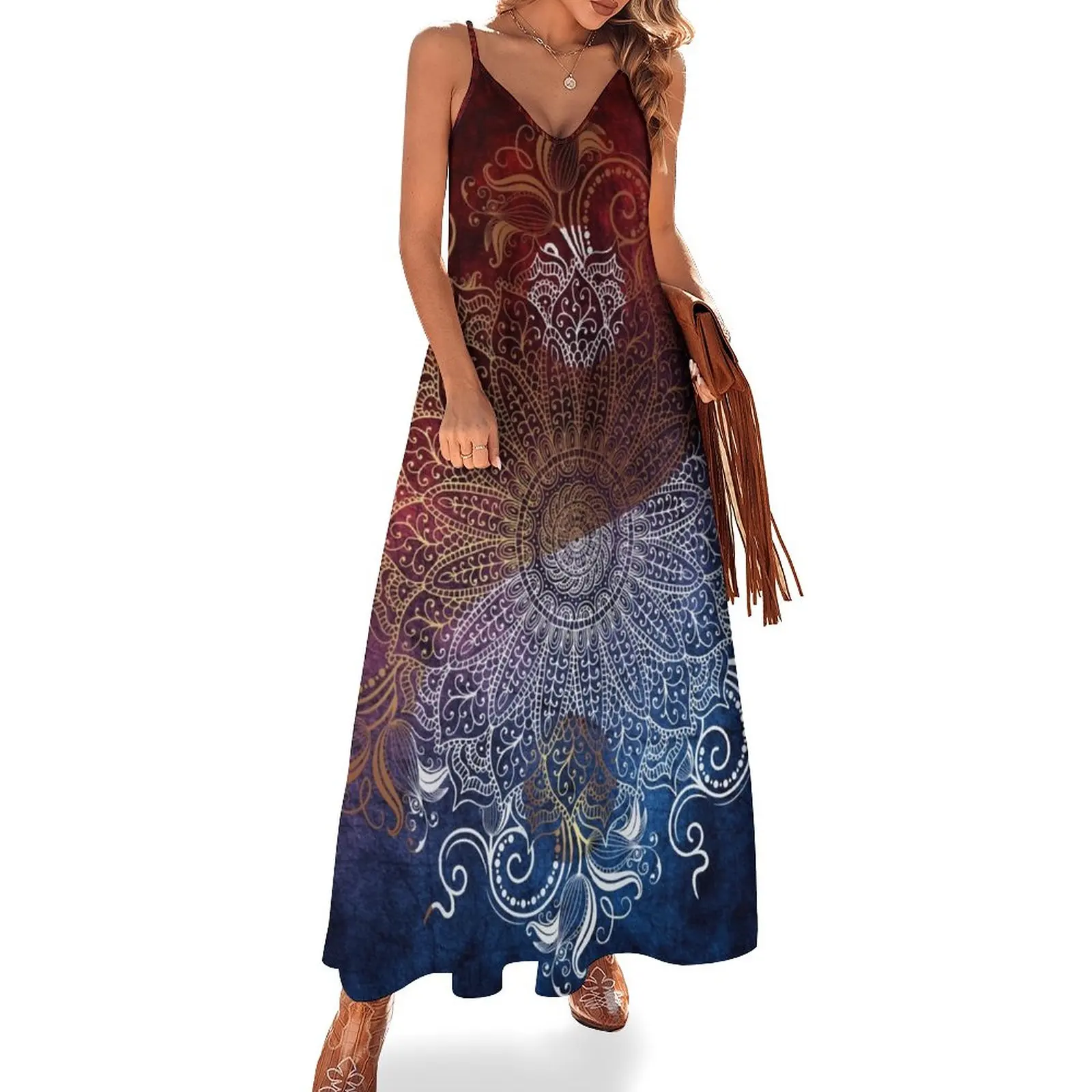 

Mandala - Fire & Ice, yang version Sleeveless Dress Dress woman summer dress for women 2024 elegant dresses for women