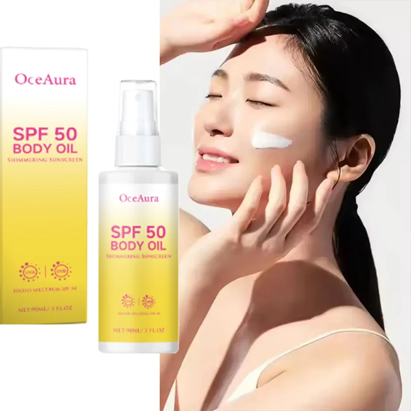 

Питательное солнцезащитное масло для тела Увлажнение всего тела Нежирное Нежное увлажнение Фиксирующая вода Комплексная защита от ультрафиолета