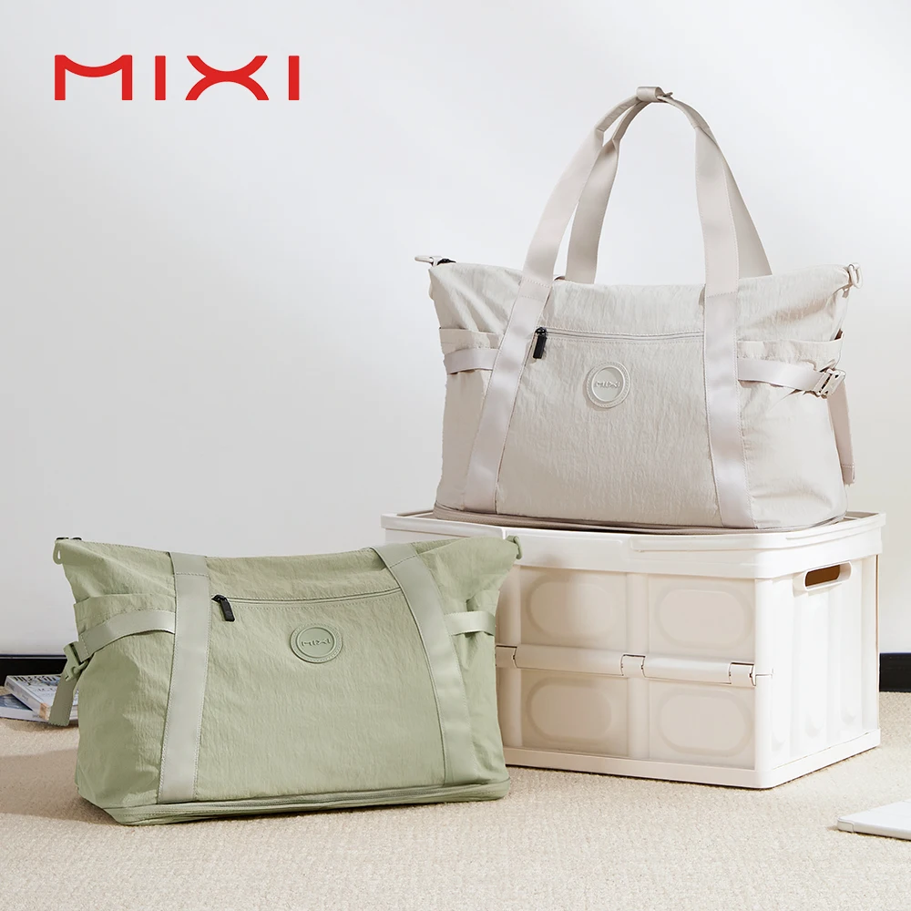 Bolsa de Viagem Grande Expansível Mixi para Mulheres, Impermeável, Leve, com Compartimento para Sapatos M3022