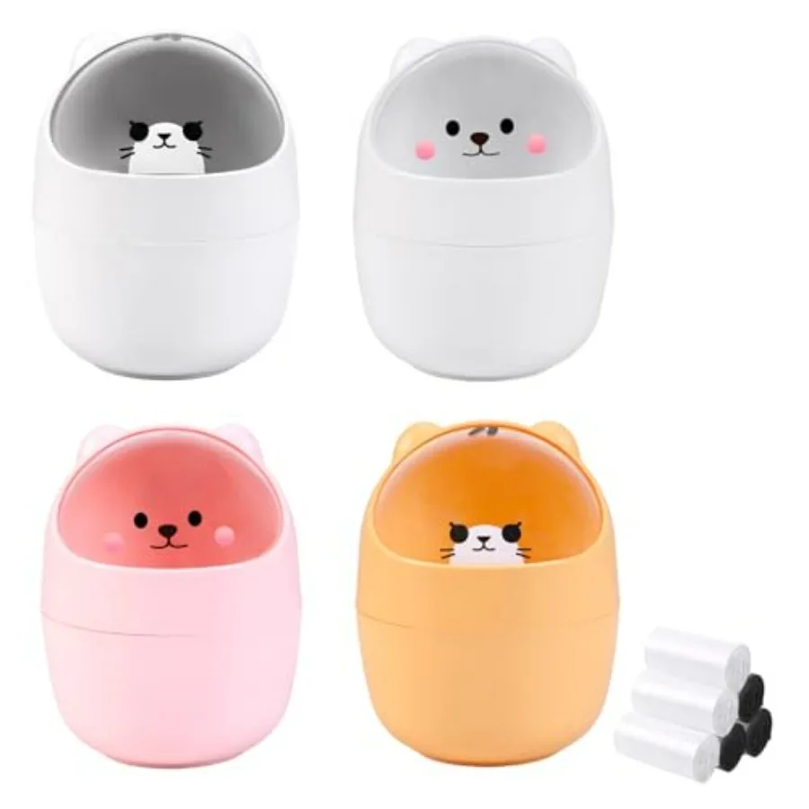 4 Pcs Small Trash C… - image