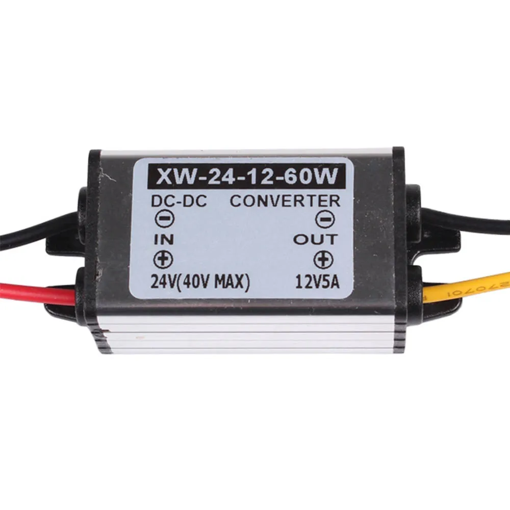 Módulo impermeável do conversor do poder para o carro, adaptador da fonte, Dustproof e módulo à prova de choque, 60W, DC e DC, 24 V a 12V, 5A