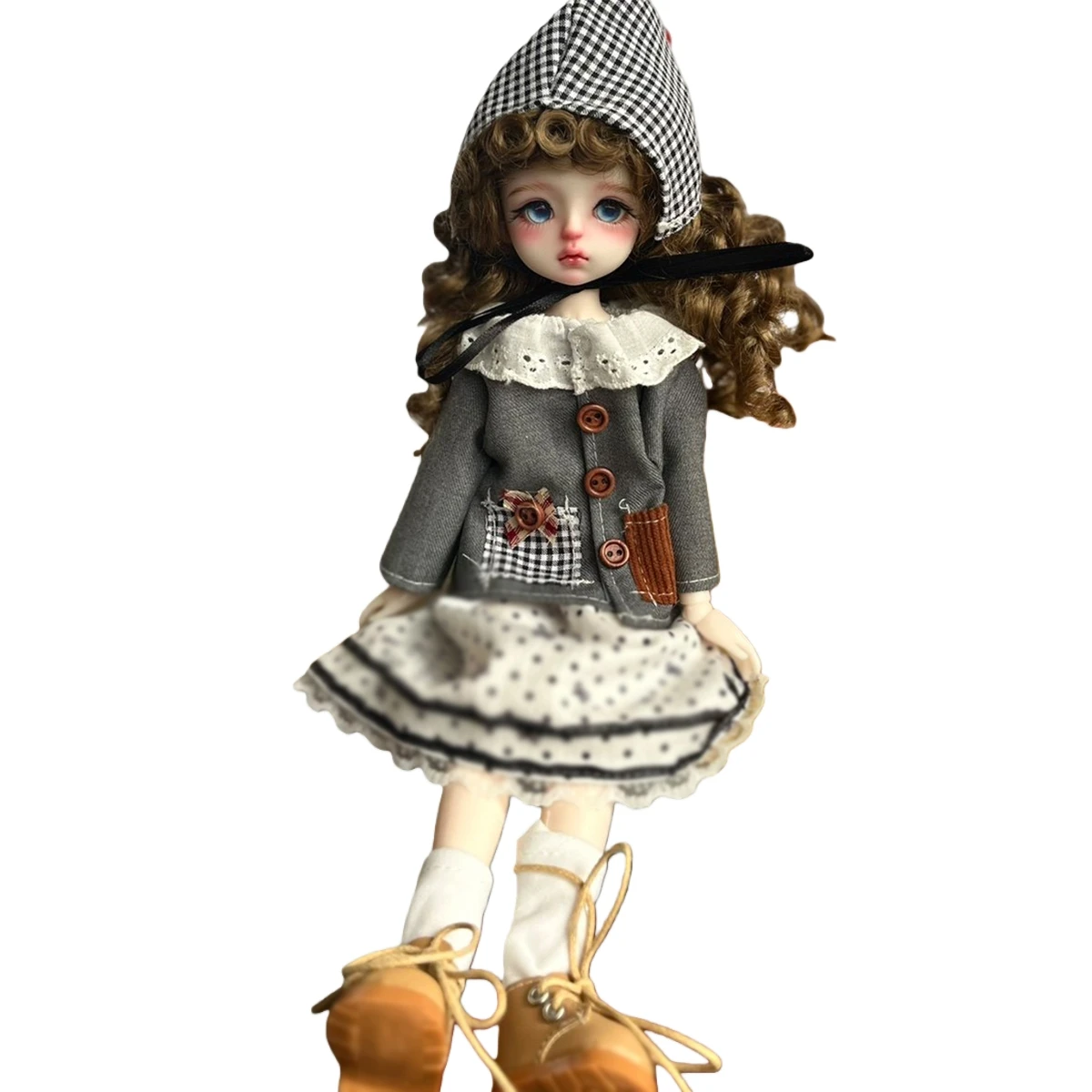 

Yutotue 12 inch Height Girl Doll wirh Curly Wig Dress Clothes Shoes Full Set Kids Toy