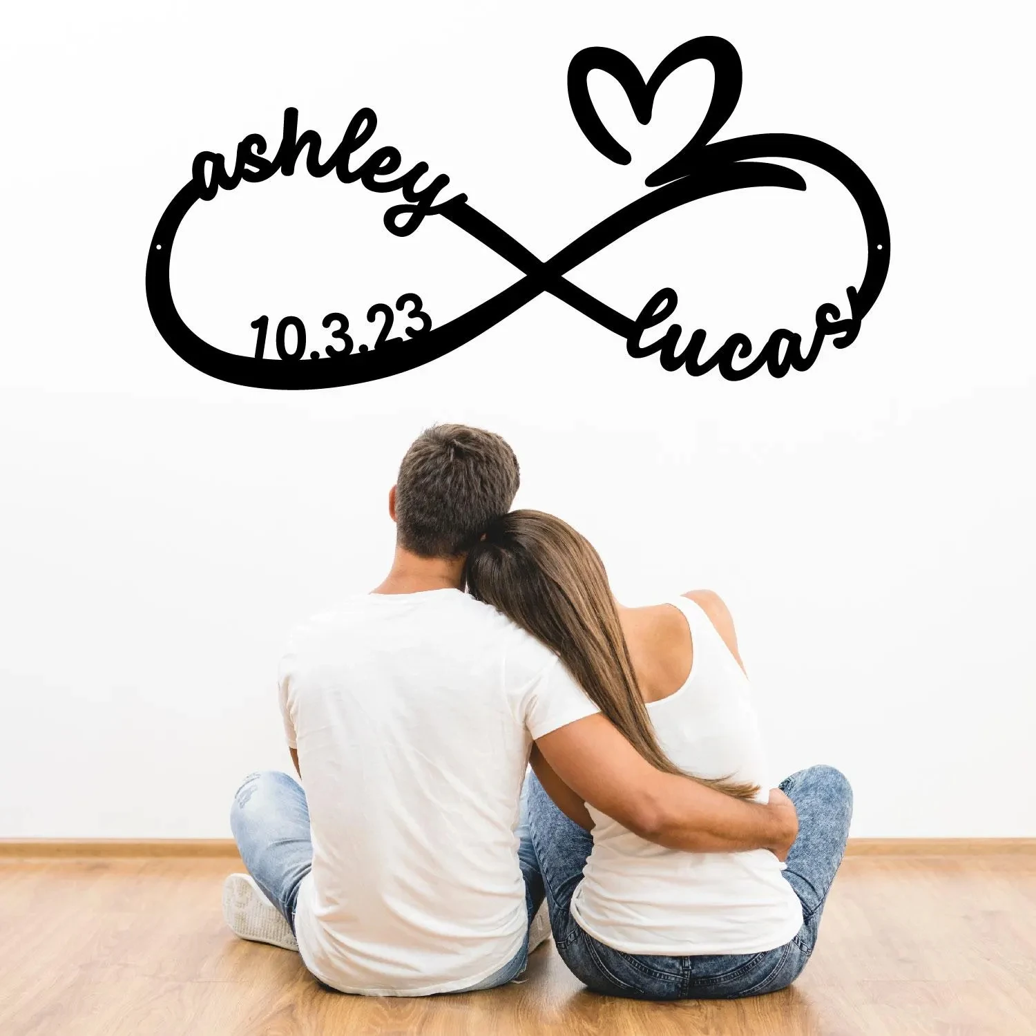 

Personalized Wedding Gift for Couple Custom Infinity Sign Wedding Date Sign Metal Engagement Sign Anniversary Gift Bridal Shower
