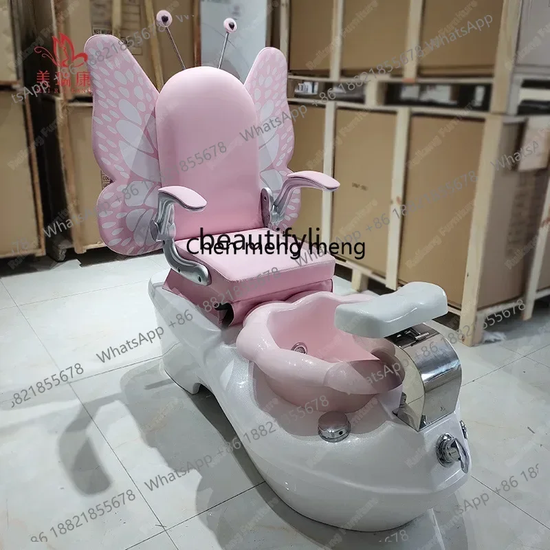LHY26 ss ss8617 Design Unique Pink Beauty Salon Equipment Foot Spa Nail Scrubbing Chair Butterfly Pedicure Chair