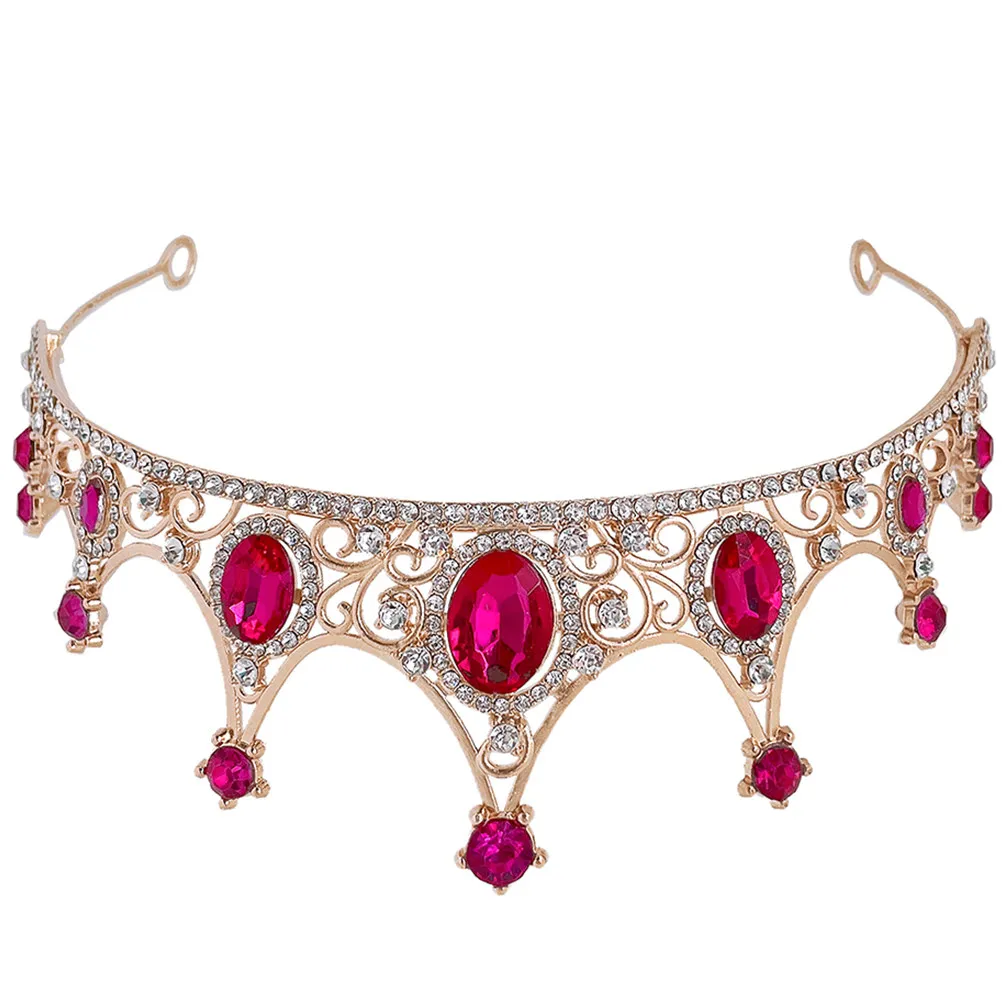 Children Crown Elegant Rhinestone Wedding Tiara Bridal Headpiece for Bride Banquet Photo Props Hair Jewelry Tiaras for Women