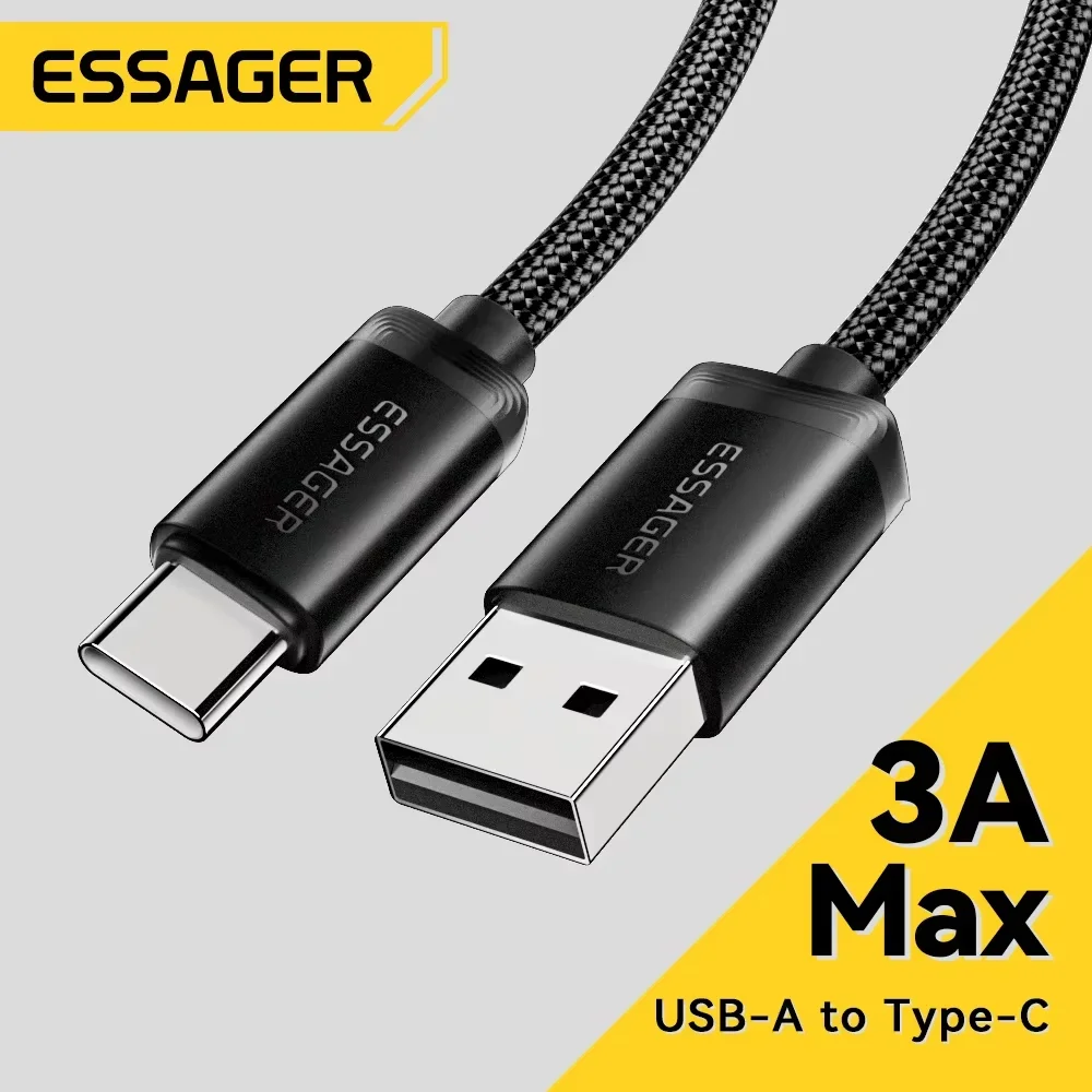 Essager 3A USB 유형 C 케이블(Iphone 15 plus Huawei Mate60 P60 고속 충전 와이어 Xiaomi Samsung용 USB-C 충전기 데이터 코드)