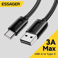 Essager 3A USB Type C Cable For Iphone 15 plus Huawei Mate60 P60 Fast Charging Wire USB-C Charger Data Cord For  Xiaomi  Samsung