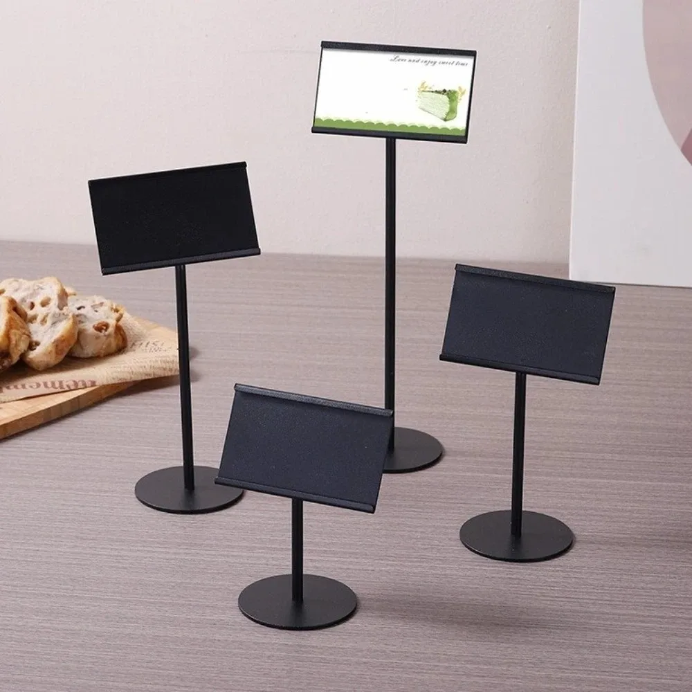 Stainless Steel Menu Card Holder Vertical Display Sleek Place Card Holder Price Card Holder Label Card Holder Buffet Setup