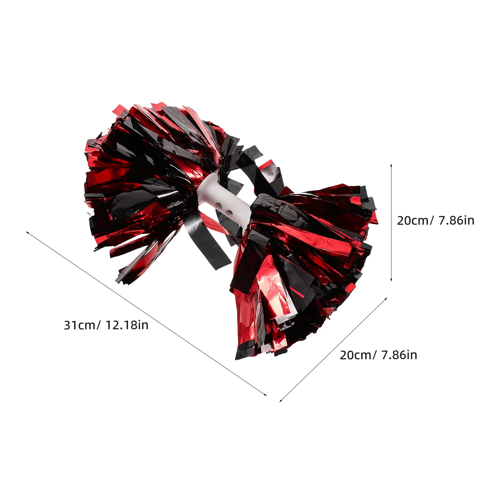 2 قطعة المشجع بوم بومس مقبض بلاستيكي أحمر فريق الرقص الكريات لفرقة مهرجان المنافسة التشجيعية