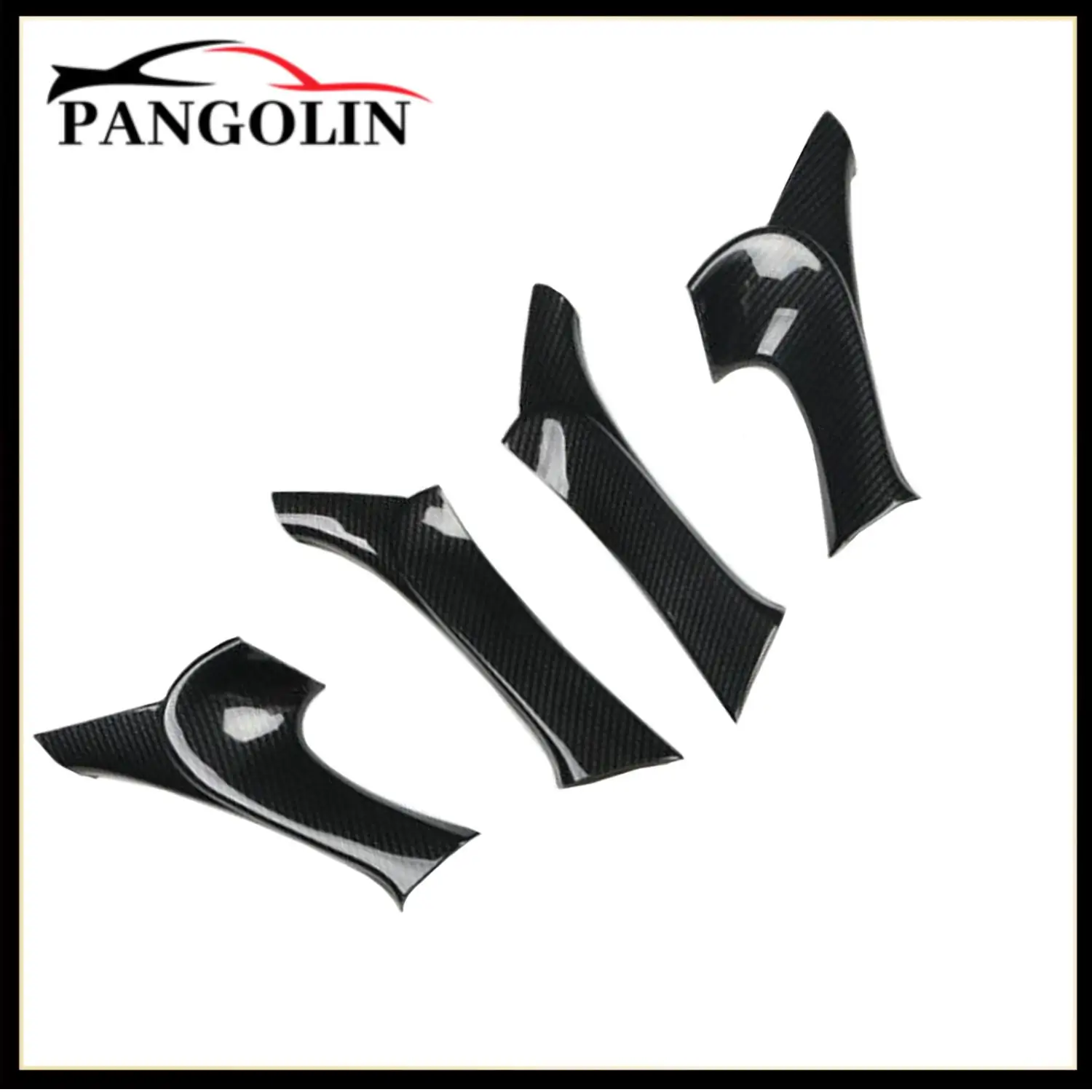 

4 шт., набор накладок на внутреннюю дверь из углеродного волокна, замена панели для Lexus IS F 250 350 2006-2013, автомобильные аксессуары