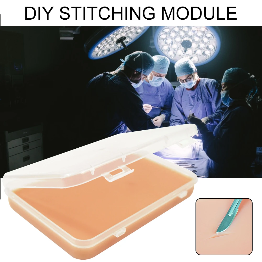 Surgical simulation wound skin suture medical students practice silicone mold double eyelid embedding surg-ery super soft module