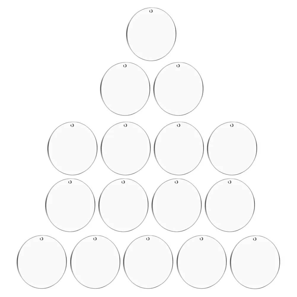 

30pcs Acrylic Circle Decorative Decorative Acrylic Disc Disc Blank Hanging Pendant Accessory Durable Elegant Gifts