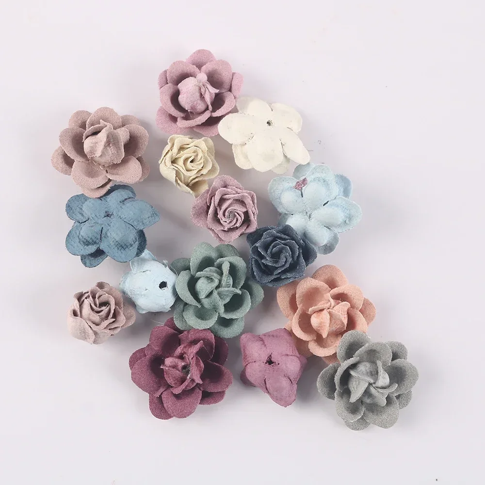 

10pcs Multicolor Artificial Flowers Scrapbook Wedding Decoration Home Decor Marriage DIY Craft Wreath Hair Clips Accessories