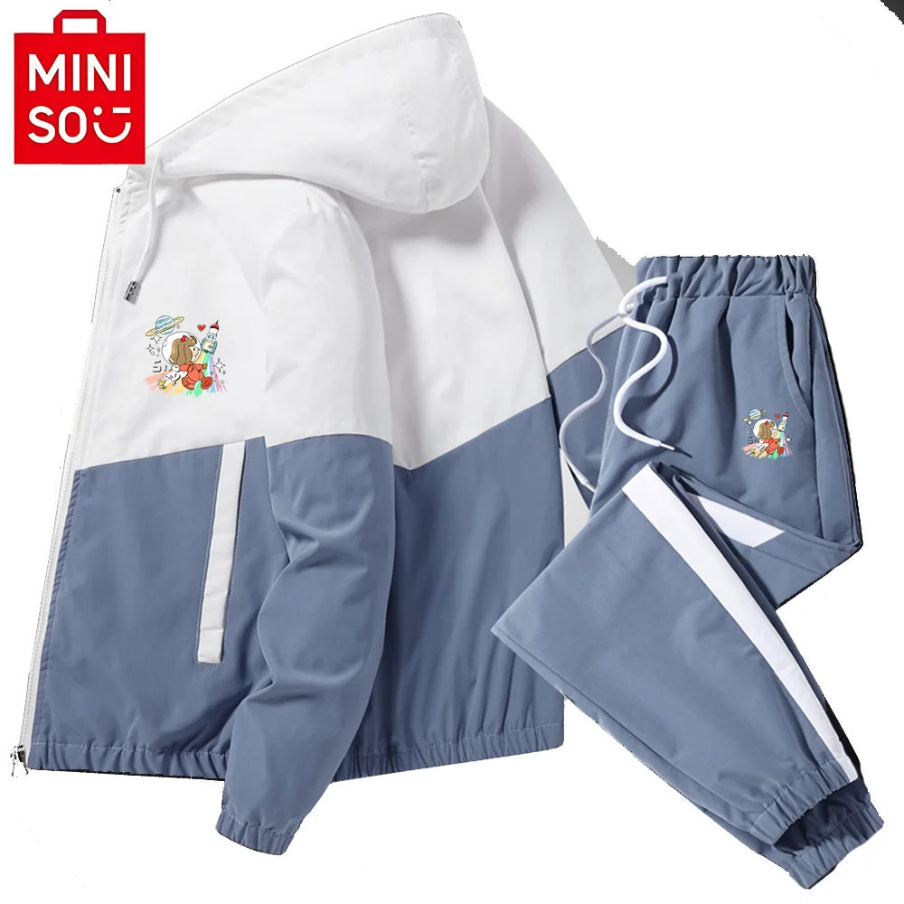 MINISO Fashion Leisurewear Suit Drawstring Polyester High Quality High Quality Printing Autumn Winter Hoodie casual kleding