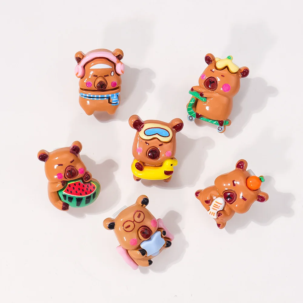 Cute Capybara Shoelace Charm Accessories  DIY Detachable Sneakers Charms Decor for Christmas Birthday Gifts Party Favor