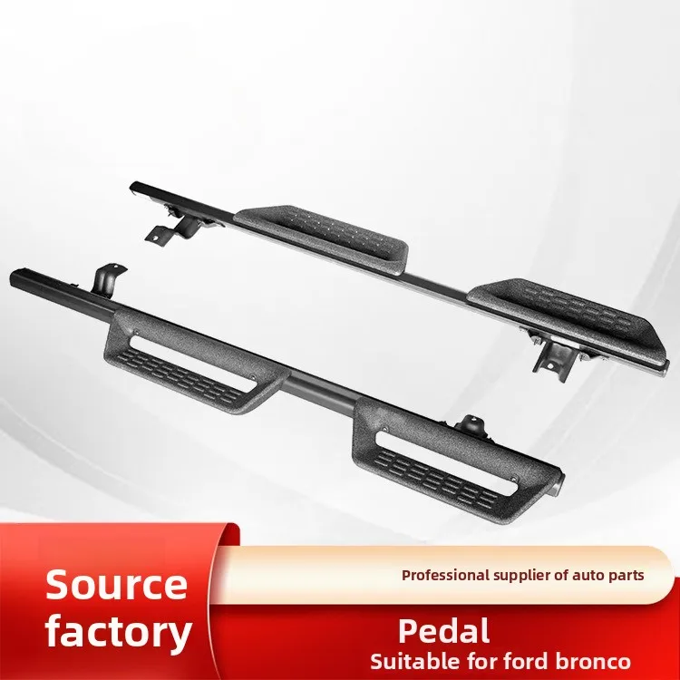 Heavy Duty Steel OEM Style Side Steps Nerf Bars, bolt-On Off-Road Black Step Rails，for Ford Bronco 2021+ 4 Door Running Boards